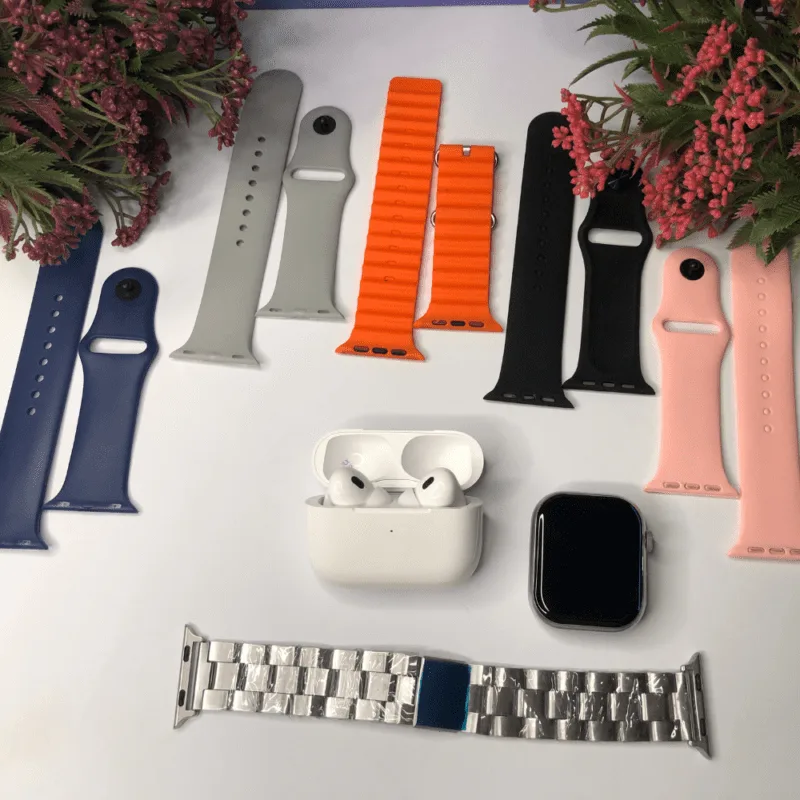 Mk-H500 Series 10 Smart Watch + Earbuds + 7 Straps - Image 4
