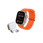Crown i60 Ultra 2 Smart Watch + 7 Straps + Earbuds