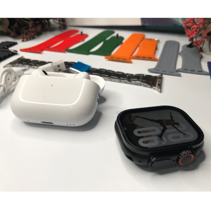 Crown i60 Ultra 2 Smart Watch + 7 Straps + Earbuds - Image 4