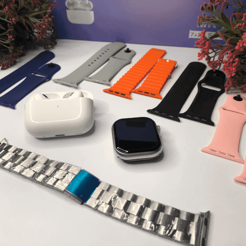 Mk-H500 Series 10 Smart Watch + Earbuds + 7 Straps - Image 2