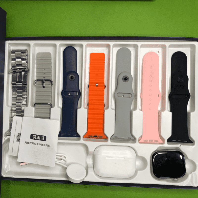 Mk-H500 Series 10 Smart Watch + Earbuds + 7 Straps - Image 3